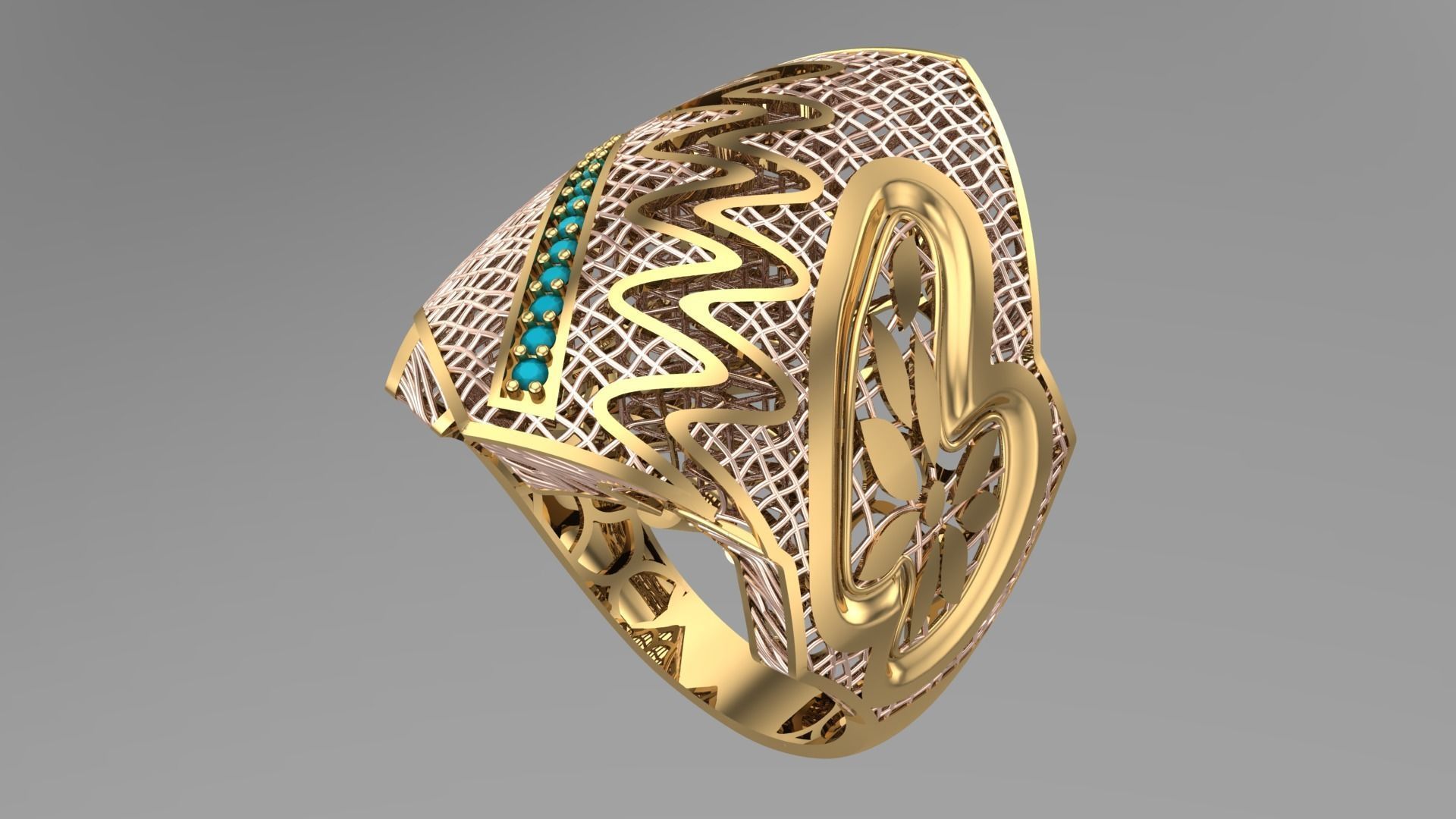 10 PIECES STONE RING COLLECTION LOTS SALE 3D print model_13