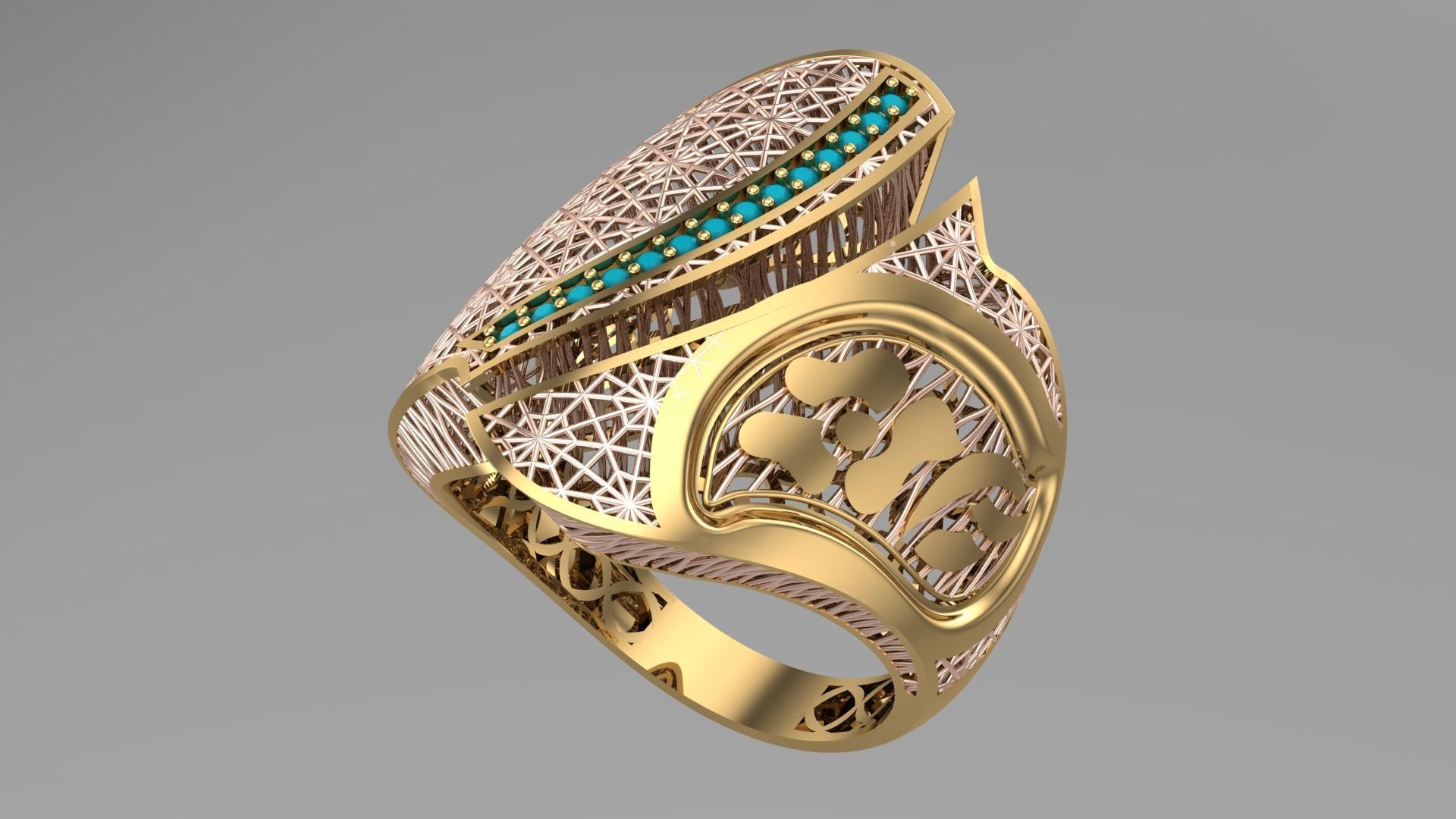 10 PIECES STONE RING COLLECTION LOTS SALE 3D print model_15