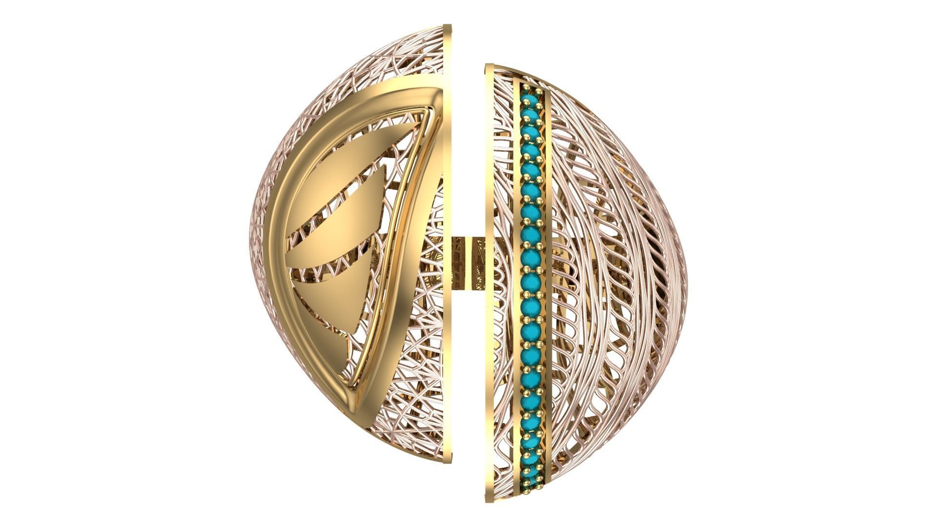 10 PIECES STONE RING COLLECTION LOTS SALE 3D print model_20