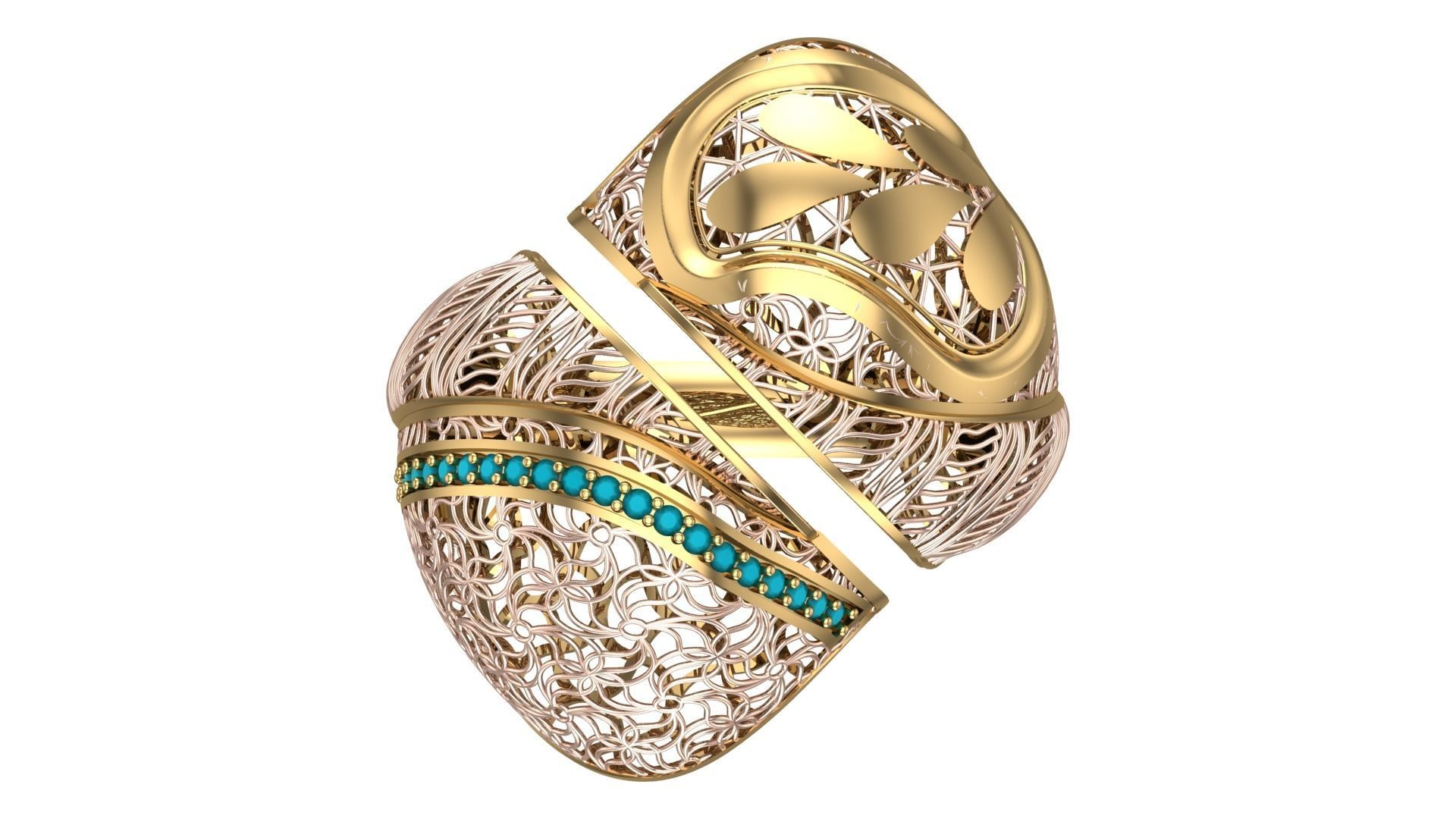 10 PIECES STONE RING COLLECTION LOTS SALE 3D print model_6