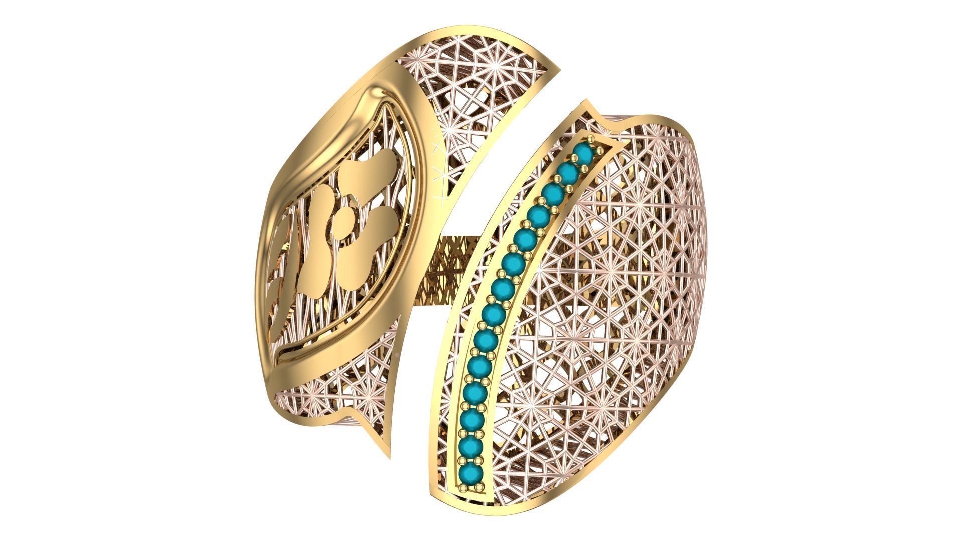 10 PIECES STONE RING COLLECTION LOTS SALE 3D print model_14