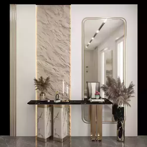 Hallway Wall Design with Console