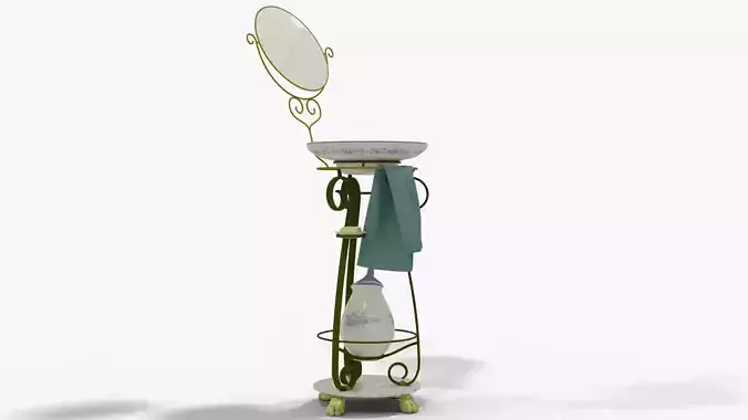 Antique washstand 3D model