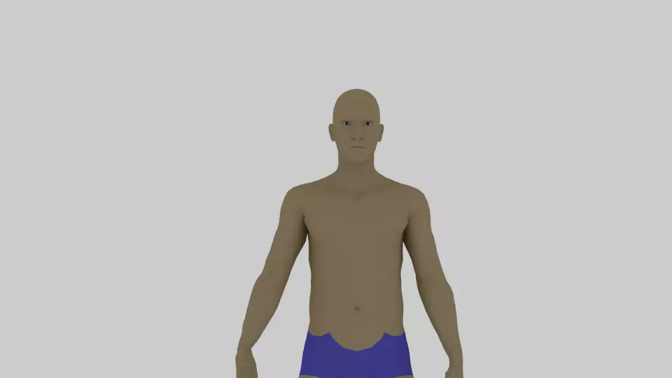 Animated man 3D model_0