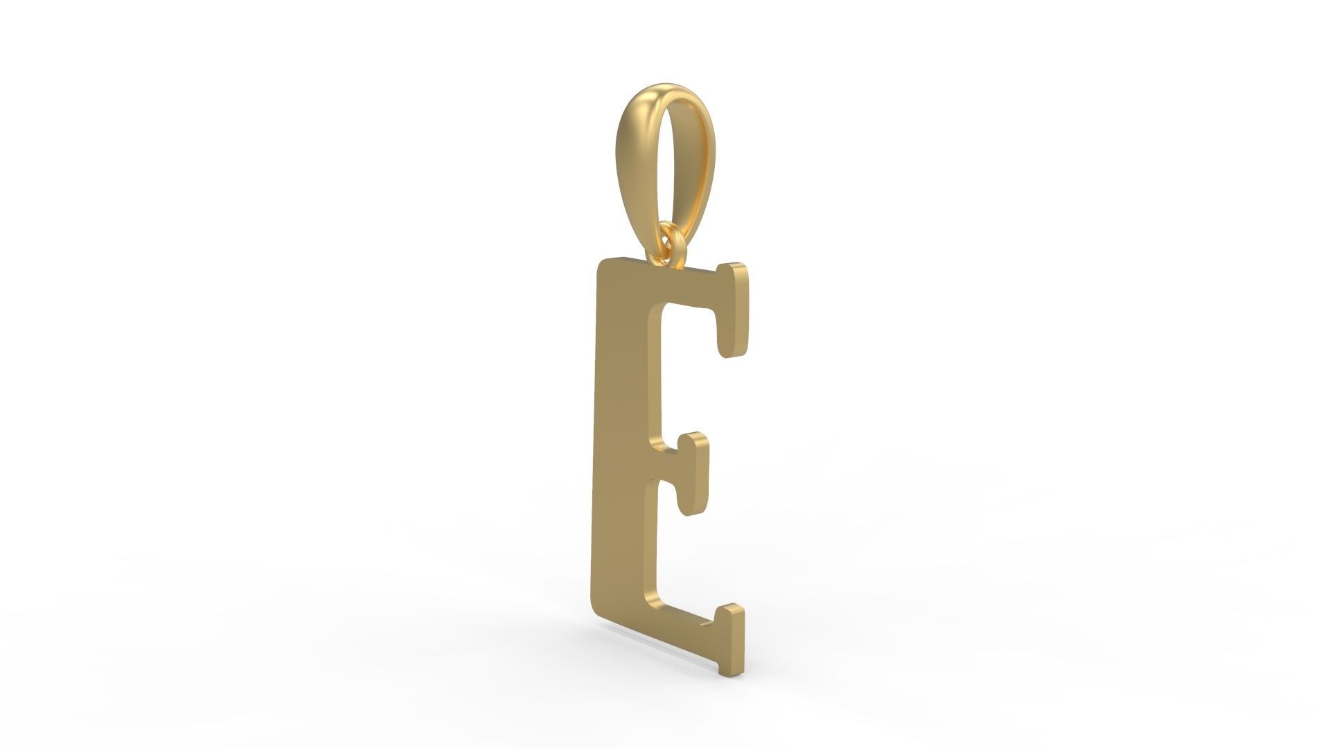 Initial Letters Pendant Funny Gang E 3D print model_1