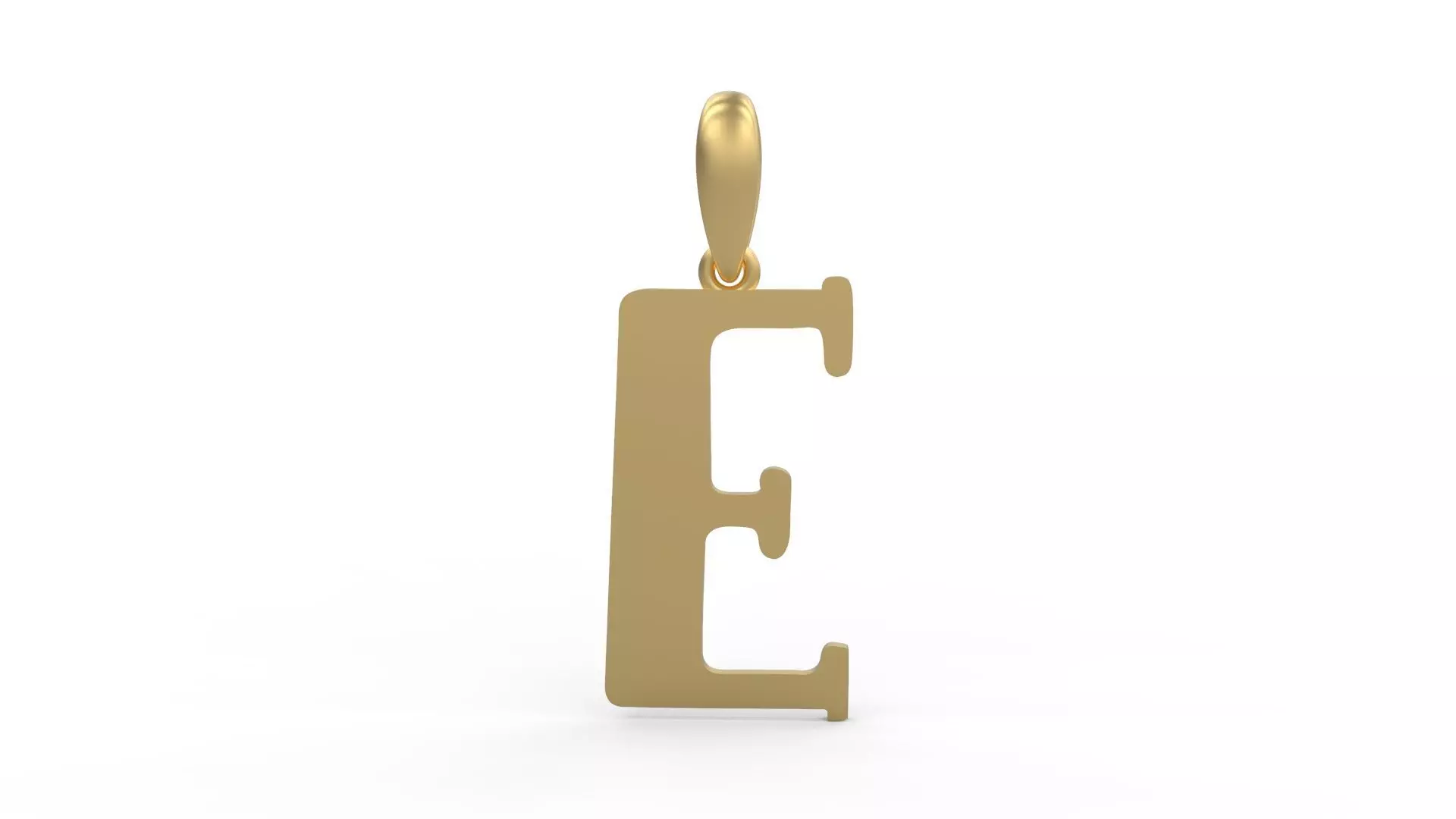 Initial Letters Pendant Funny Gang E 3D print model_0