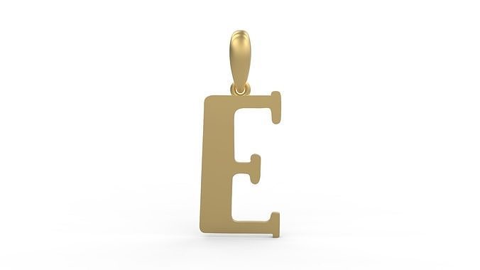 Initial Letters Pendant Funny Gang E 3D print model