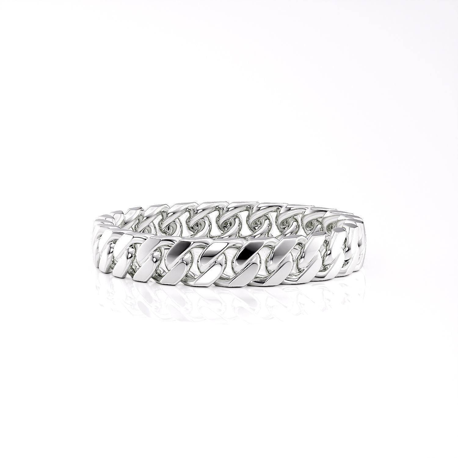 Band chain ring printable 3d model v2 3D print model_5