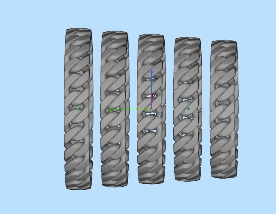 Band chain ring printable 3d model v2 3D print model_14