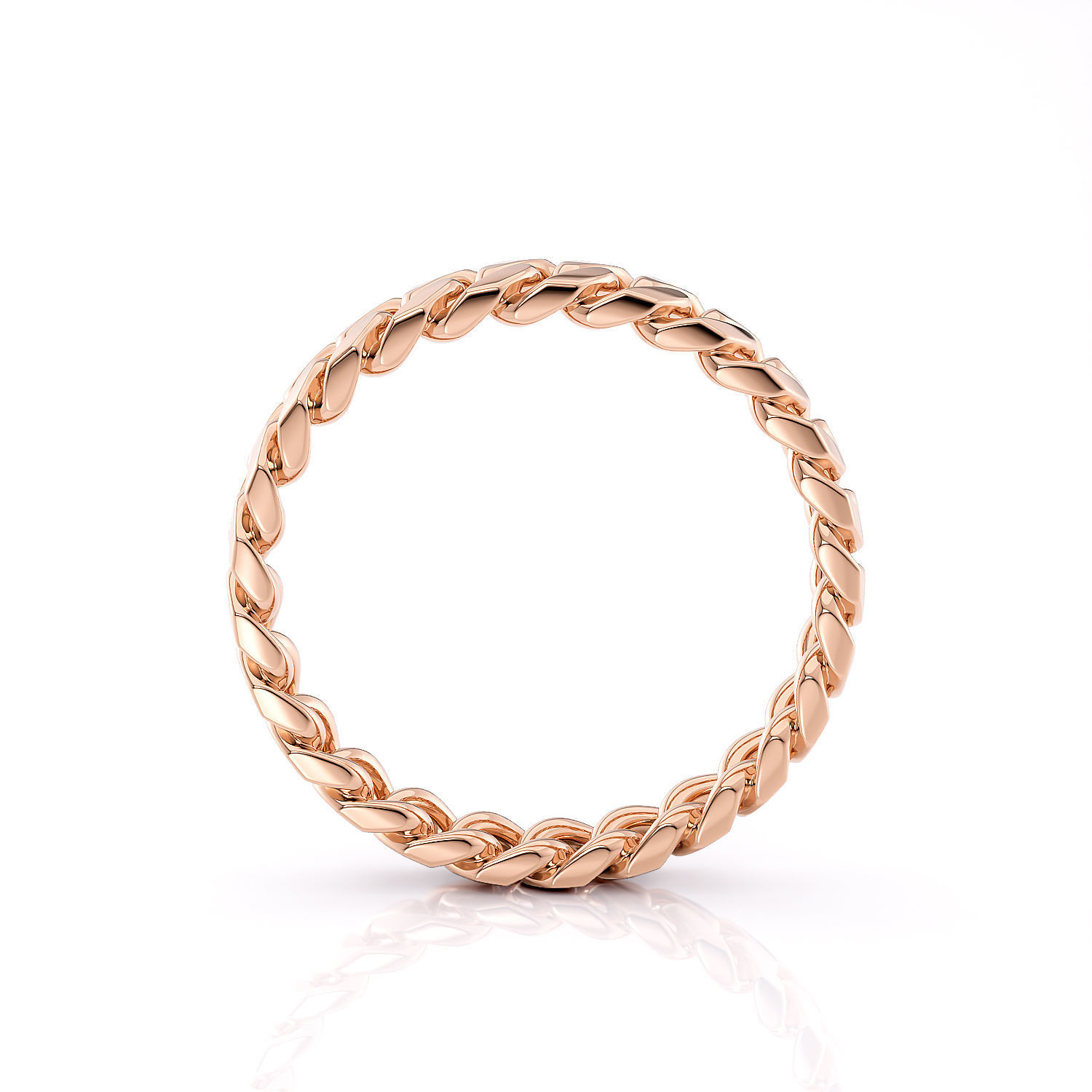 Band chain ring printable 3d model v2 3D print model_4