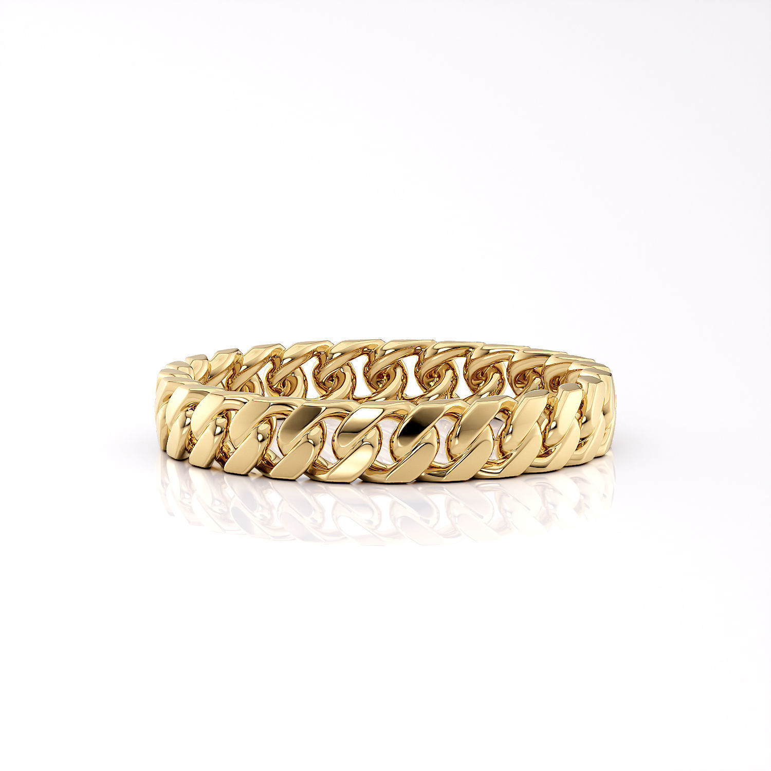 Band chain ring printable 3d model v2 3D print model_8