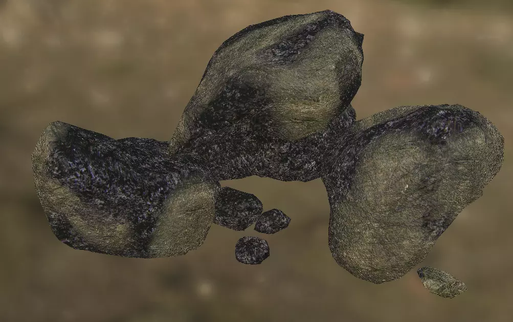 Rock pile - PBR Low-poly 3D model_0