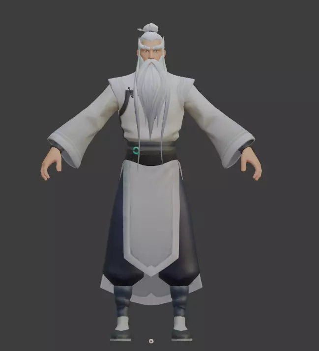 Martial Artist shifu Free 3D model