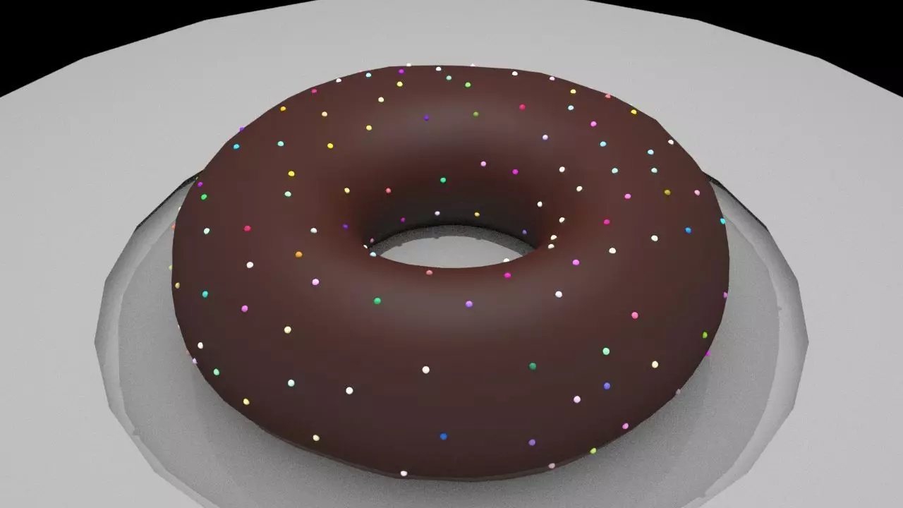 Low Poly Donut Free low-poly 3D model_0