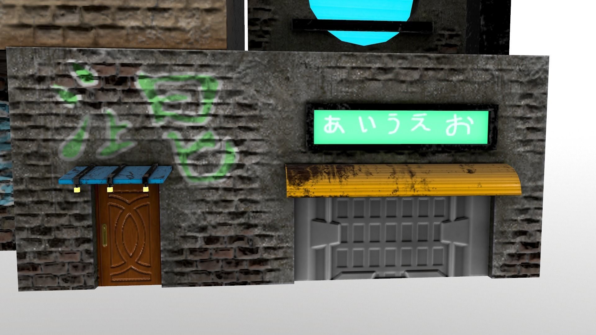 Cyberpunk City - Building 14  Low-poly 3D model_12