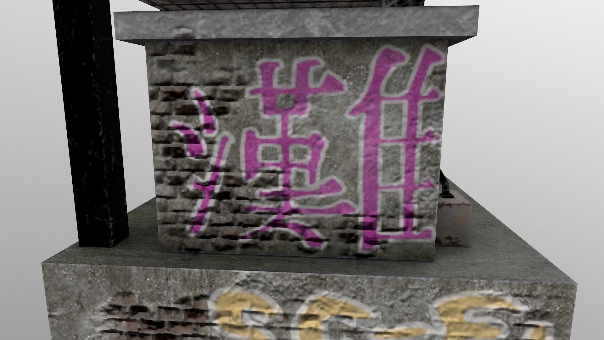 Cyberpunk City - Building 14  Low-poly 3D model_10