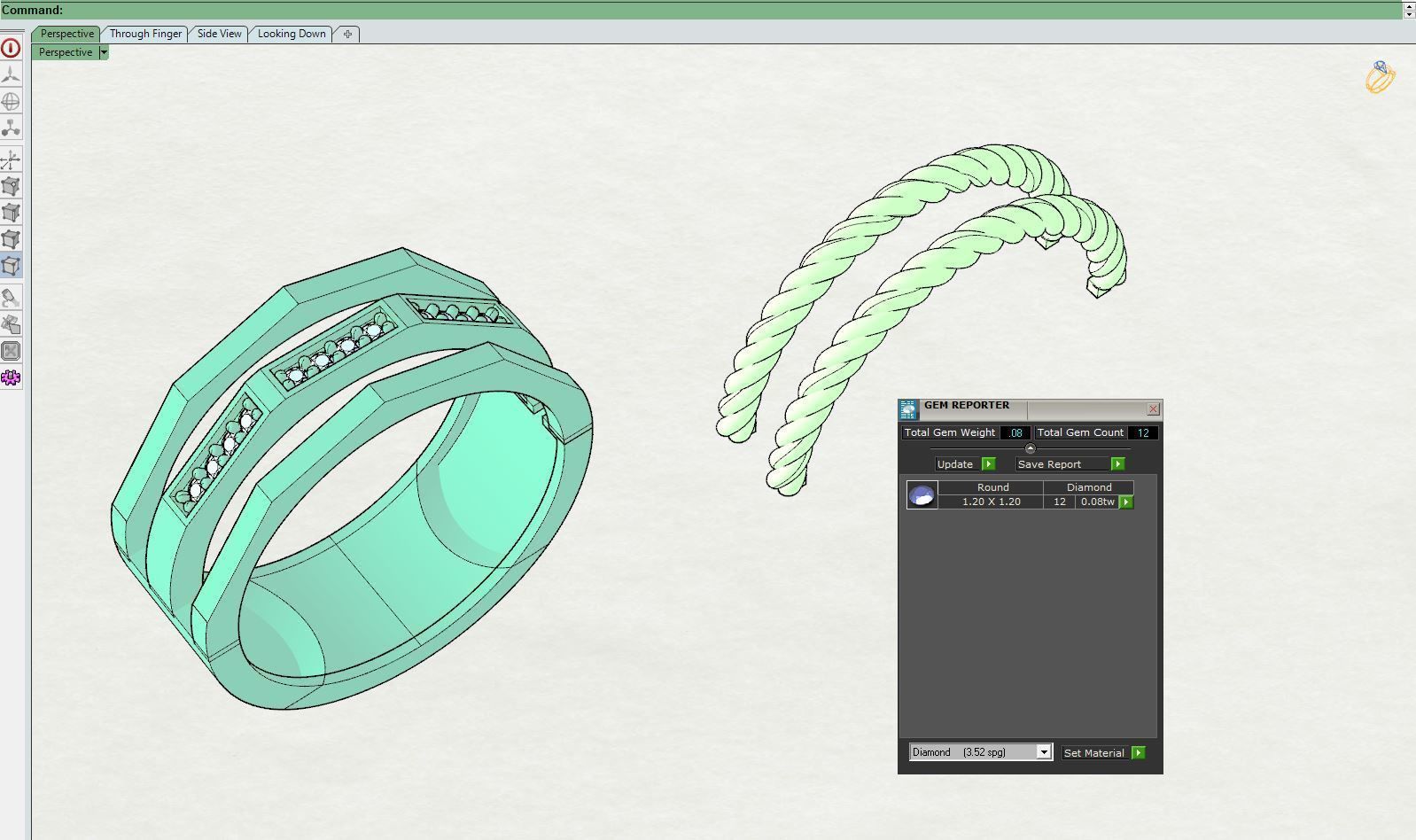 Wedding ring Linear 2 3D print model_15