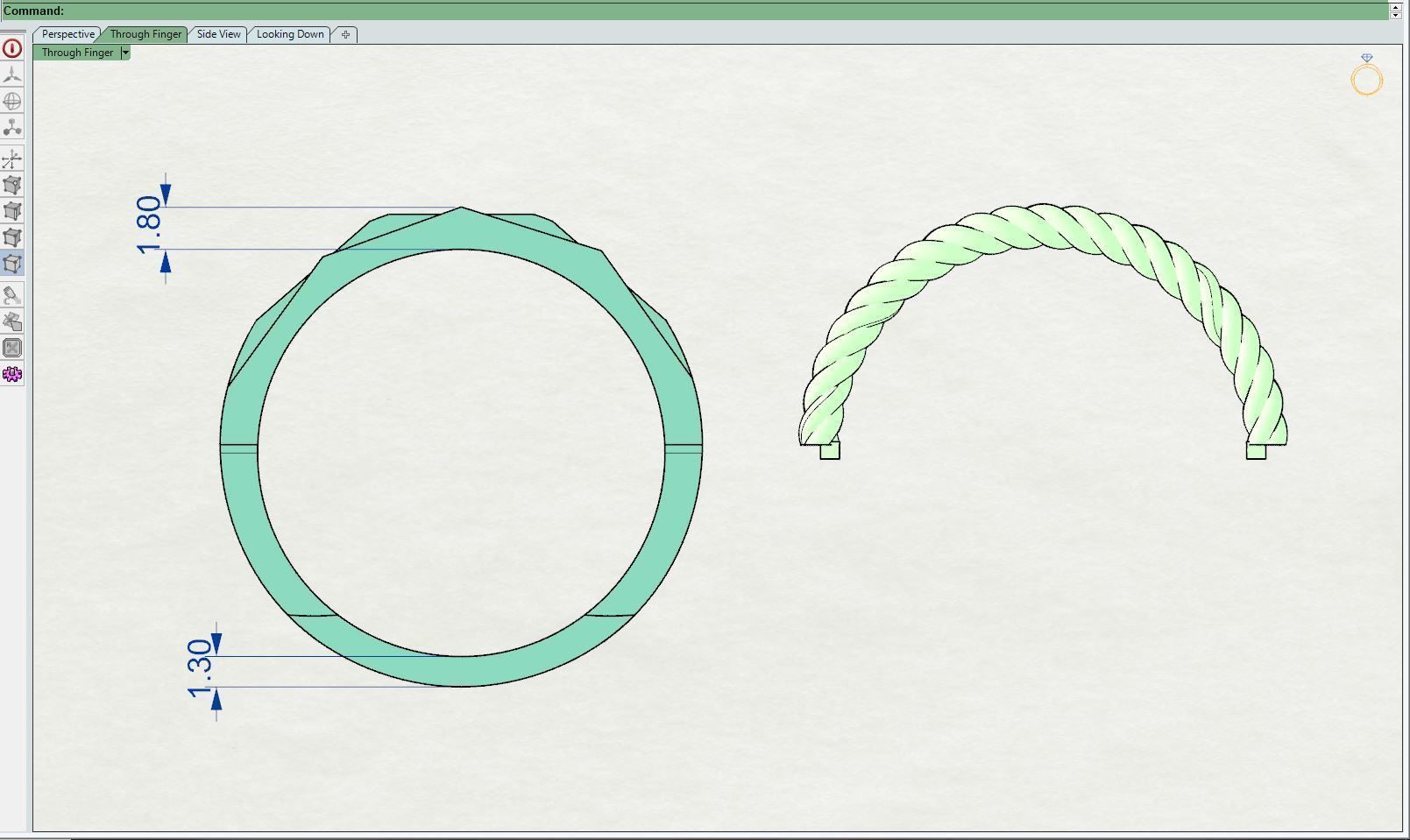 Wedding ring Linear 2 3D print model_11