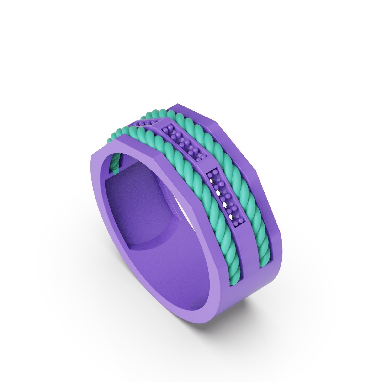 Wedding ring Linear 2 3D print model_1