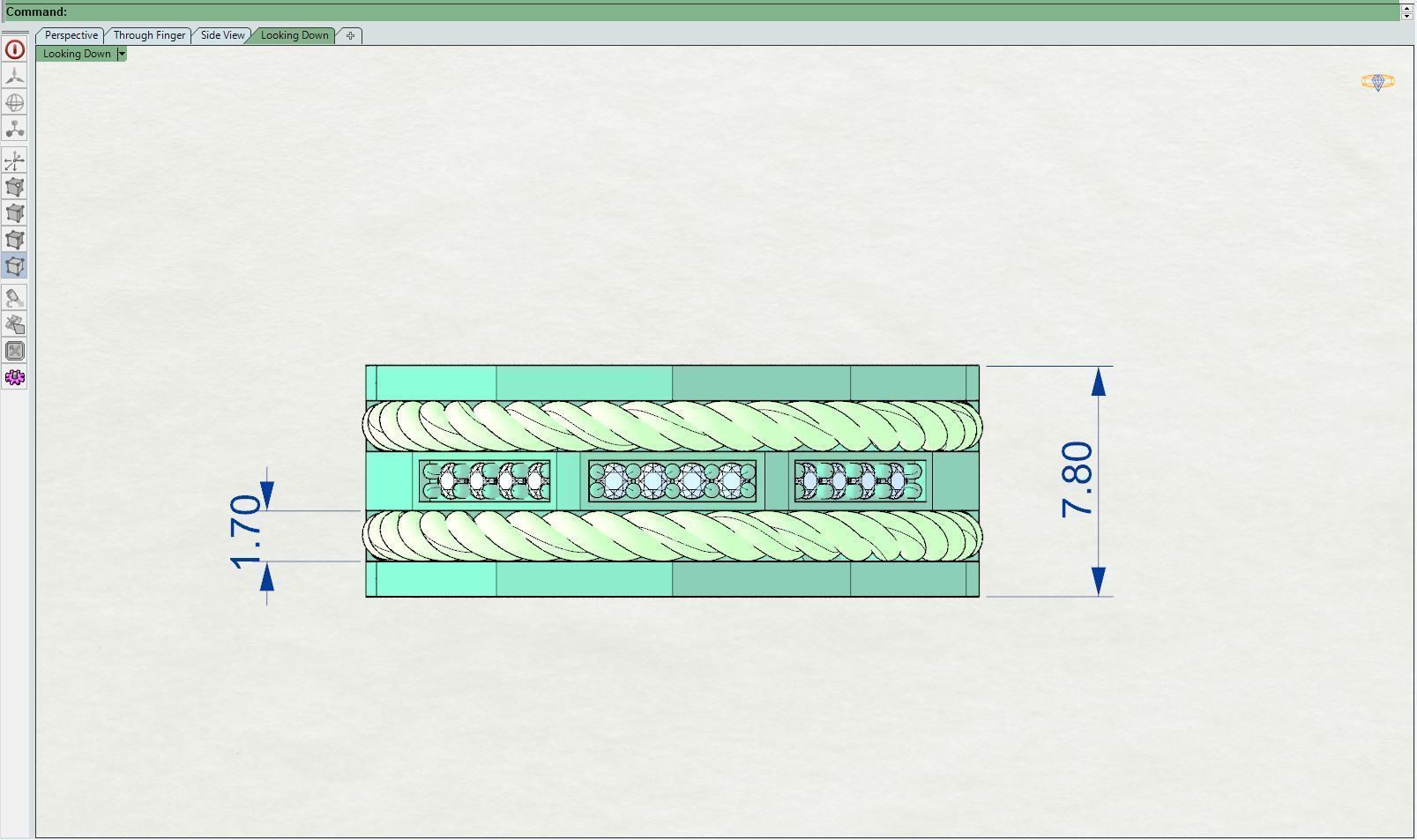 Wedding ring Linear 2 3D print model_10