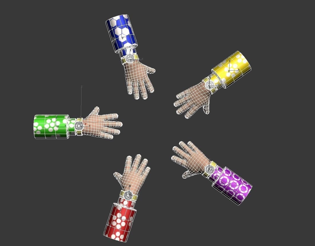 Cartoon Hands 3D model_6