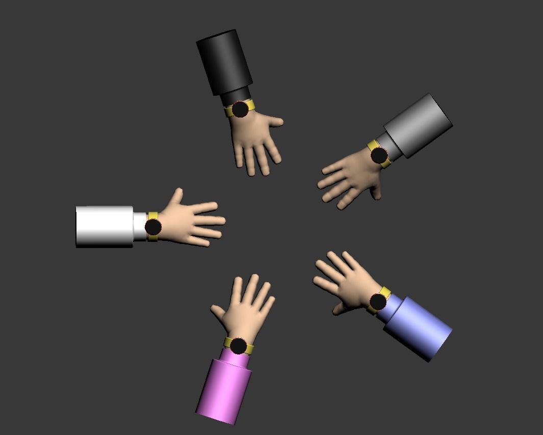 Cartoon Hands 3D model_7