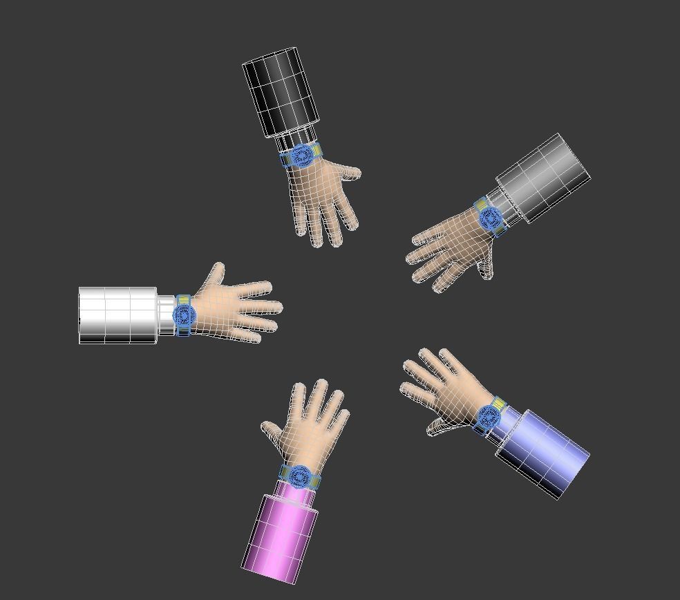 Cartoon Hands 3D model_9