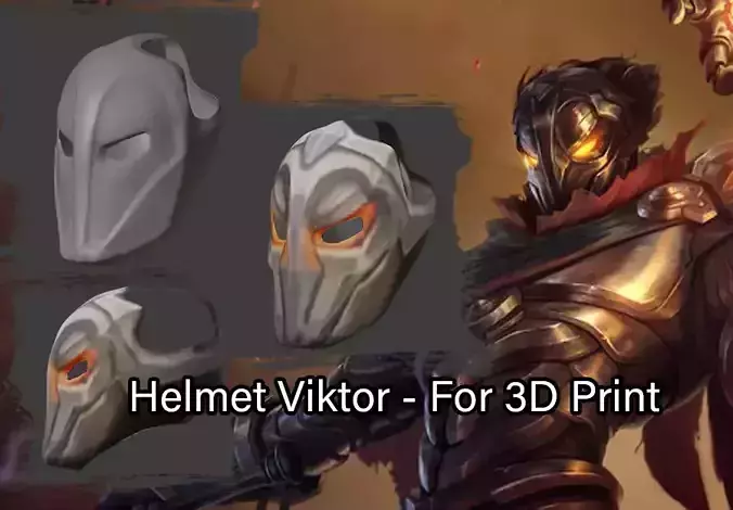 Helmet Viktor - League of Legends 3D print model