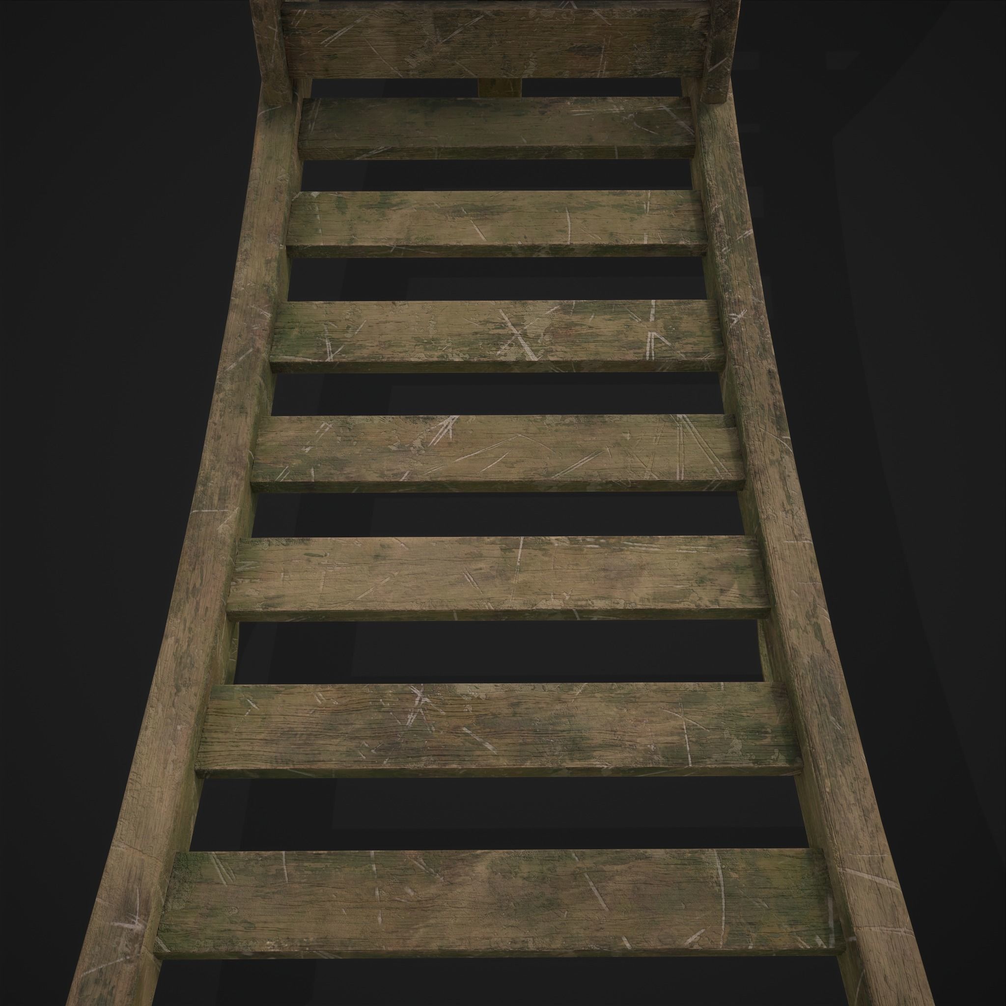 Wooden Wheelbarrow  Low-poly 3D model_20