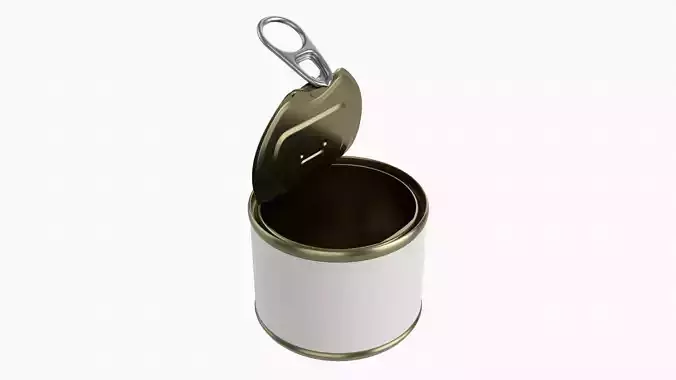 Canned food round metal tin aluminum can 016 open