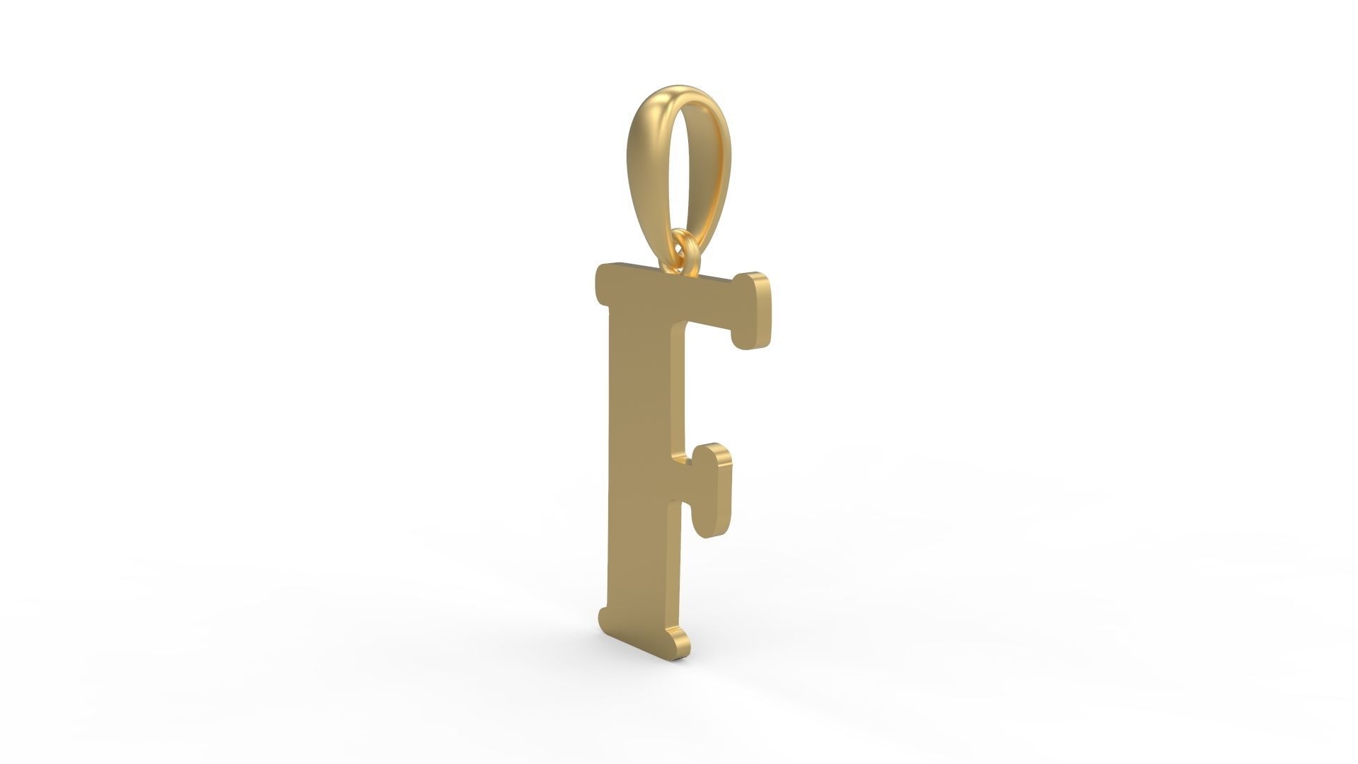 Initial Letters Pendant Funny Gang F 3D print model_1