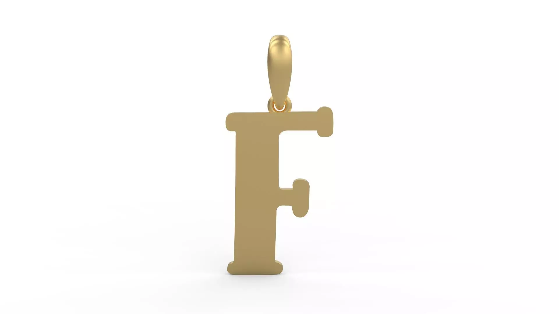 Initial Letters Pendant Funny Gang F 3D print model_0