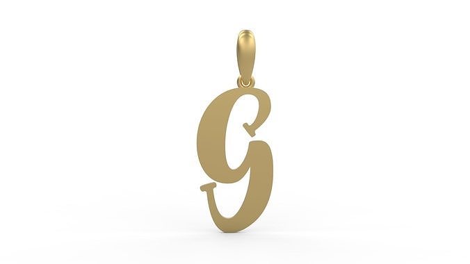 Initial Letters Pendant Funny Gang G 3D print model