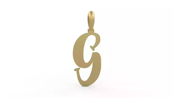Initial Letters Pendant Funny Gang G