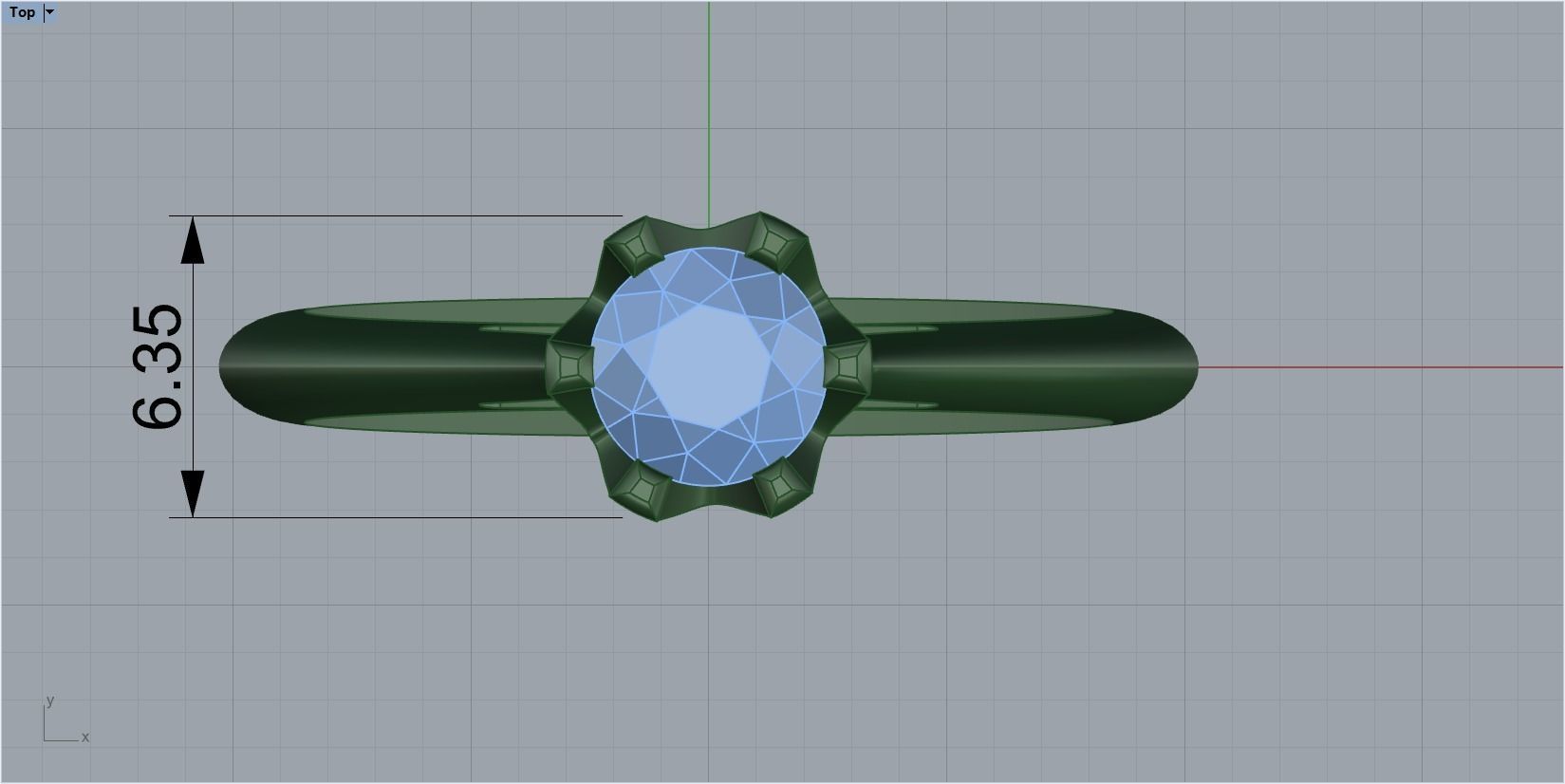 gold ring 3D print model_1