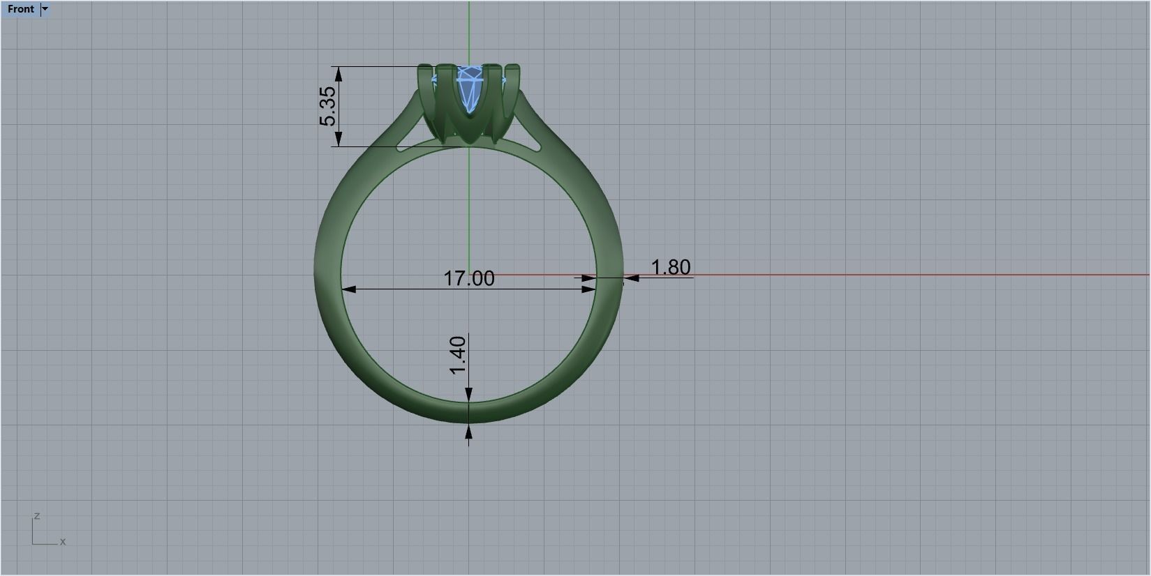 gold ring 3D print model_2