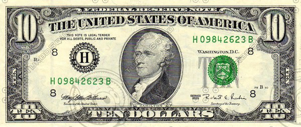 US Paper Money Collection 21 Items 3D model_8