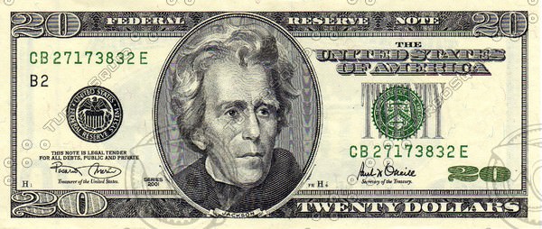 US Paper Money Collection 21 Items 3D model_13