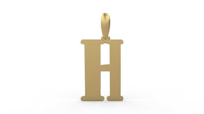 Initial Letters Pendant Funny Gang H 3D print model