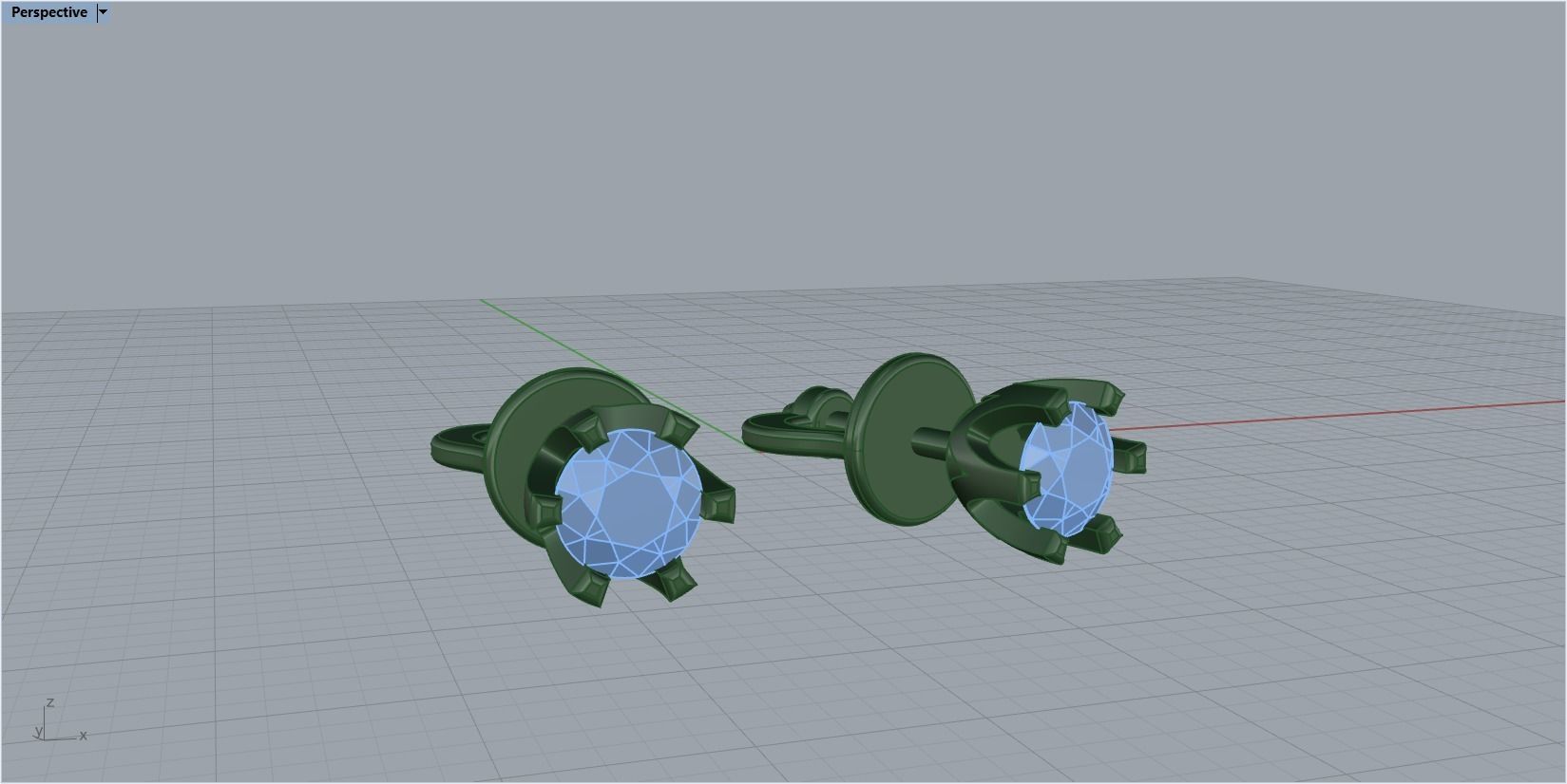 earrings with twists 3D print model_15