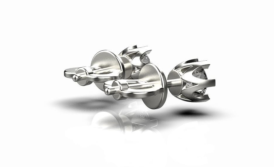 earrings with twists 3D print model_8