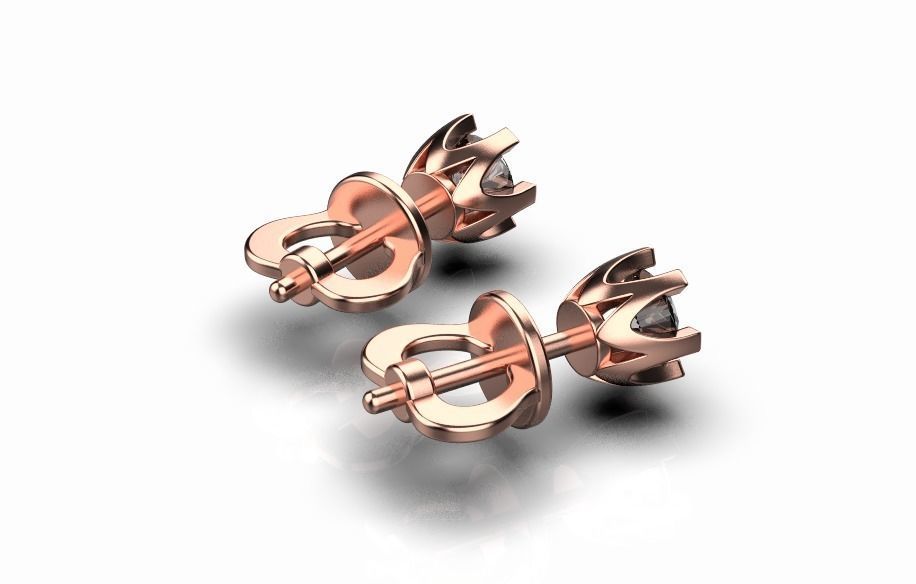 earrings with twists 3D print model_14