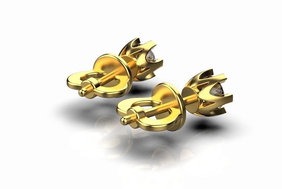 earrings with twists 3D print model_11