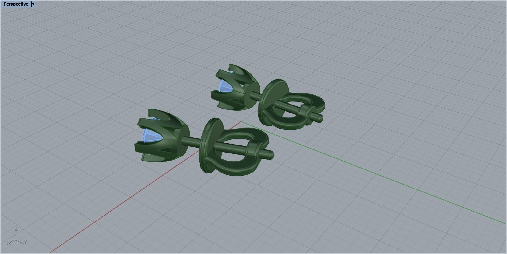 earrings with twists 3D print model_17