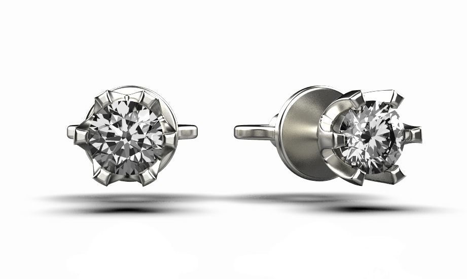 earrings with twists 3D print model_6