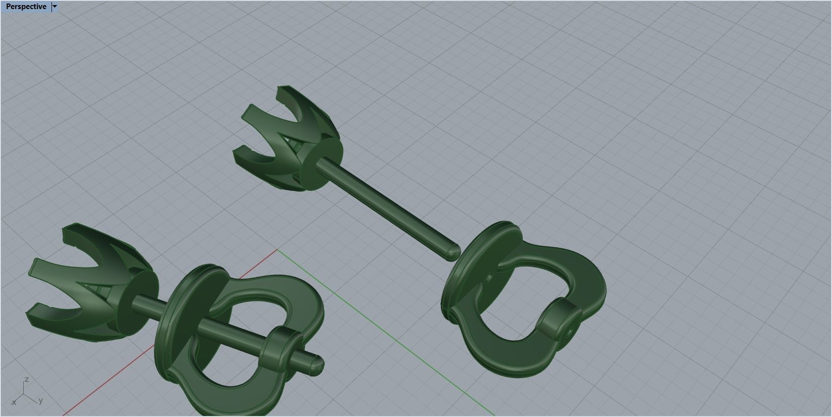 earrings with twists 3D print model_20