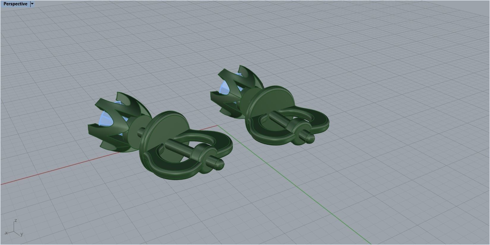 earrings with twists 3D print model_18