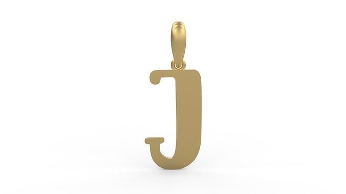 Initial Letters Pendant Funny Gang J 3D print model