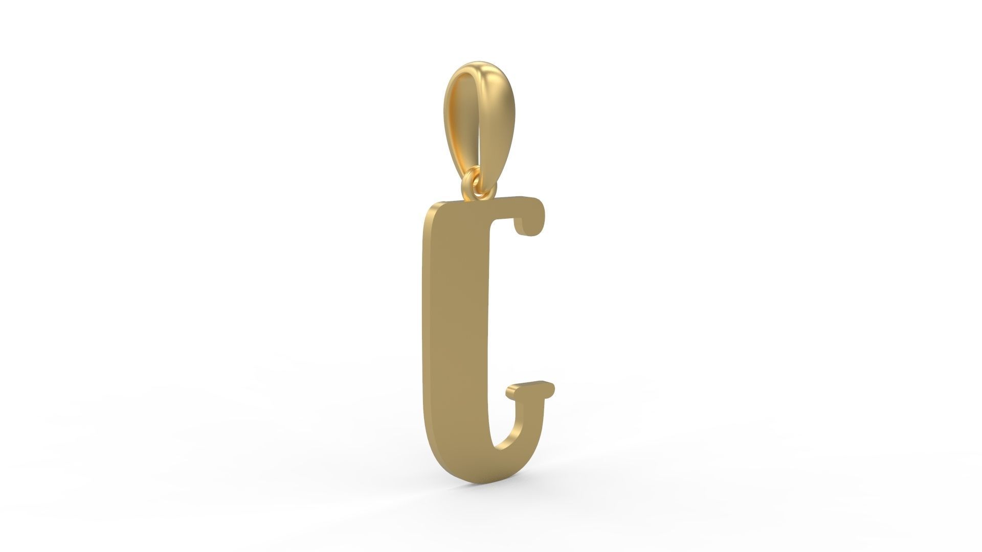 Initial Letters Pendant Funny Gang J 3D print model_3