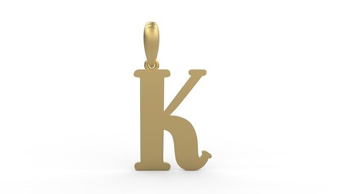 Initial Letters Pendant Funny Gang K 3D print model
